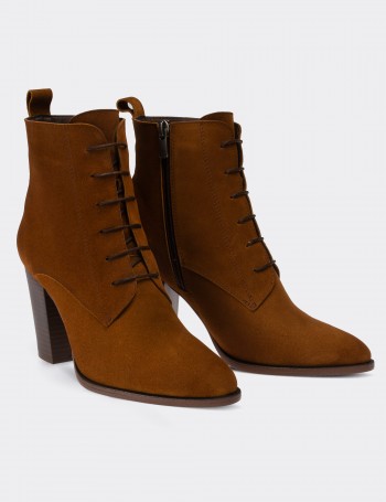 Tan Suede Leather Boots - E2250ZTBAC01