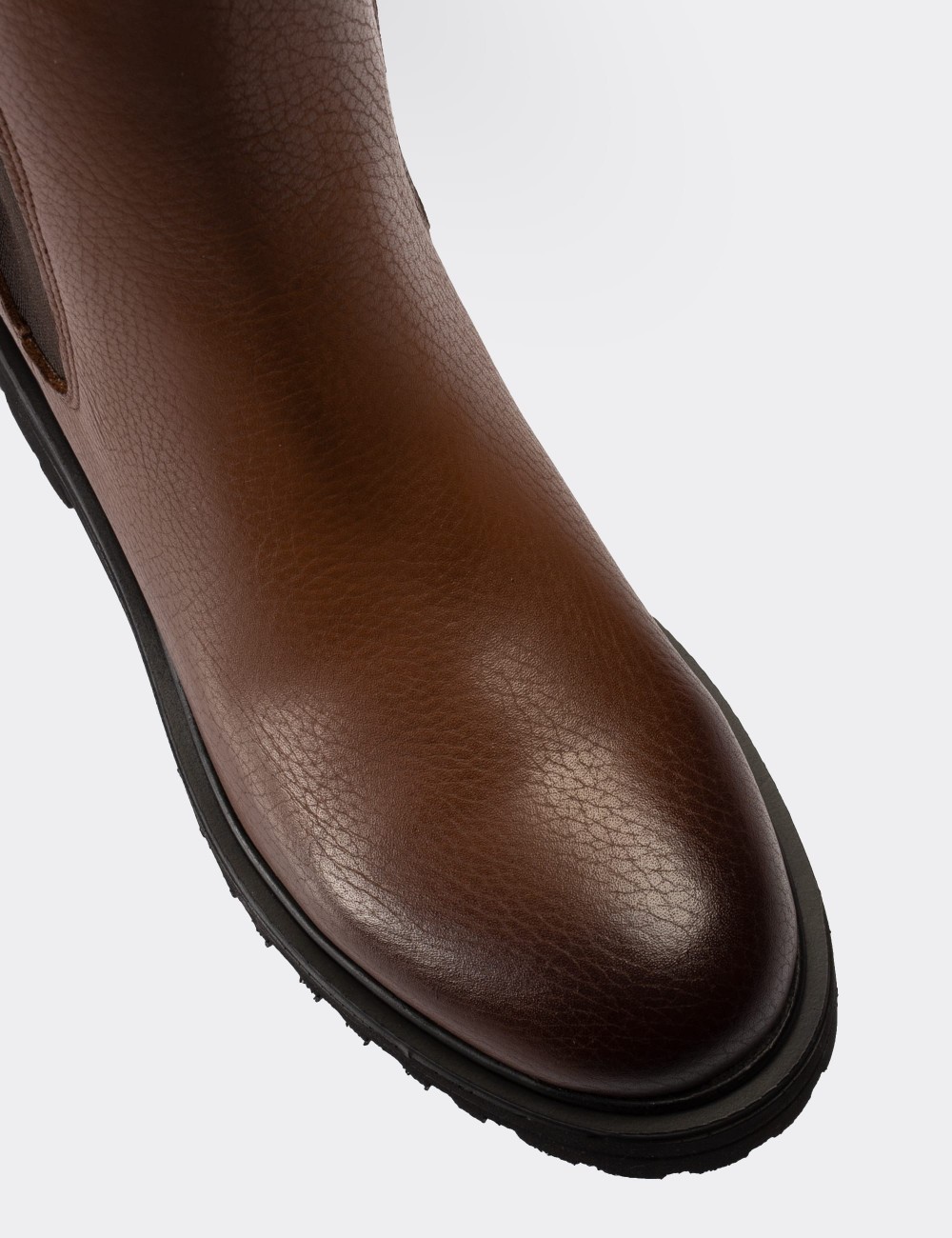 Tan  Leather Chelsea Boots - E2020ZTBAC01