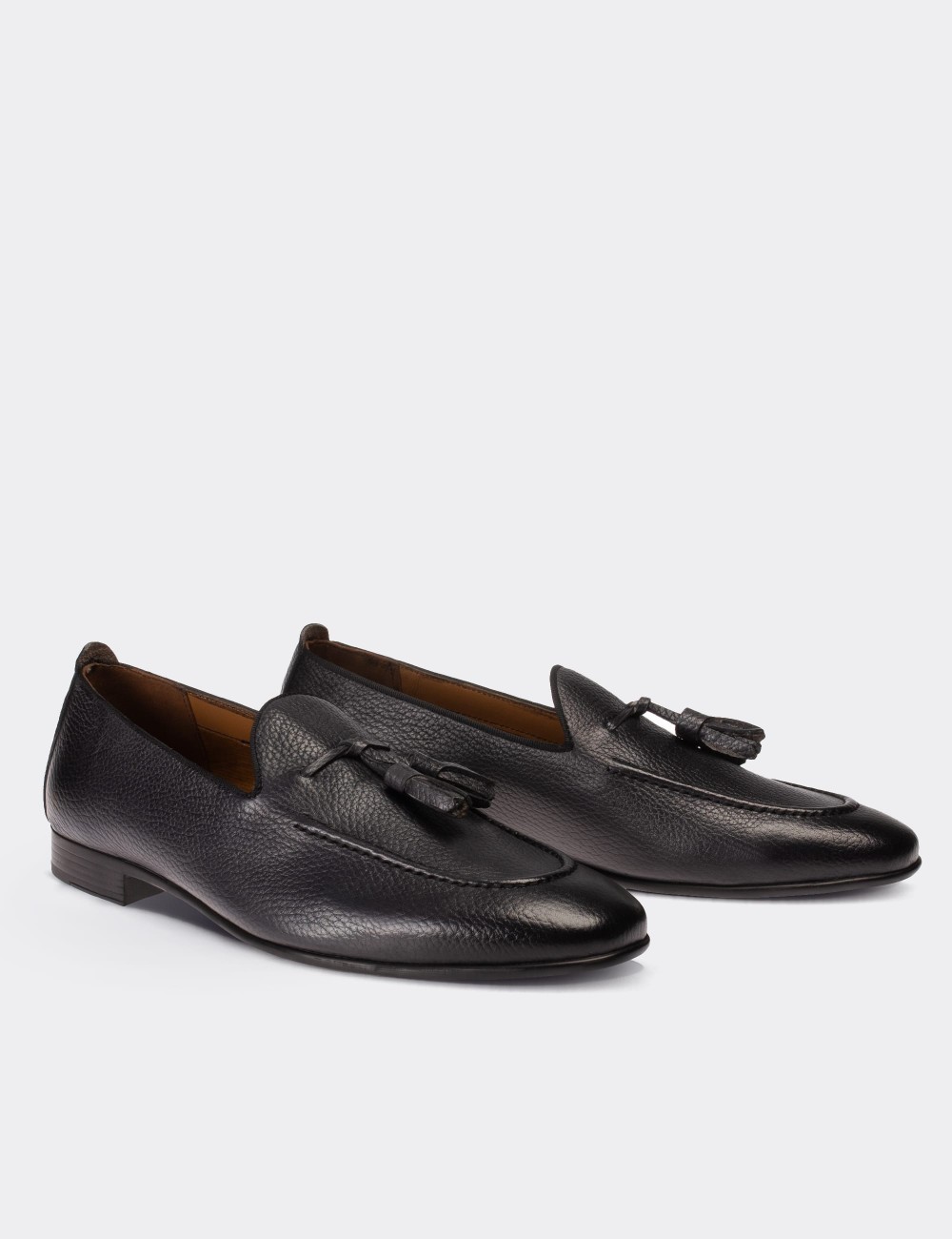 Gray Suede Leather Loafers - 01701MGRIC02