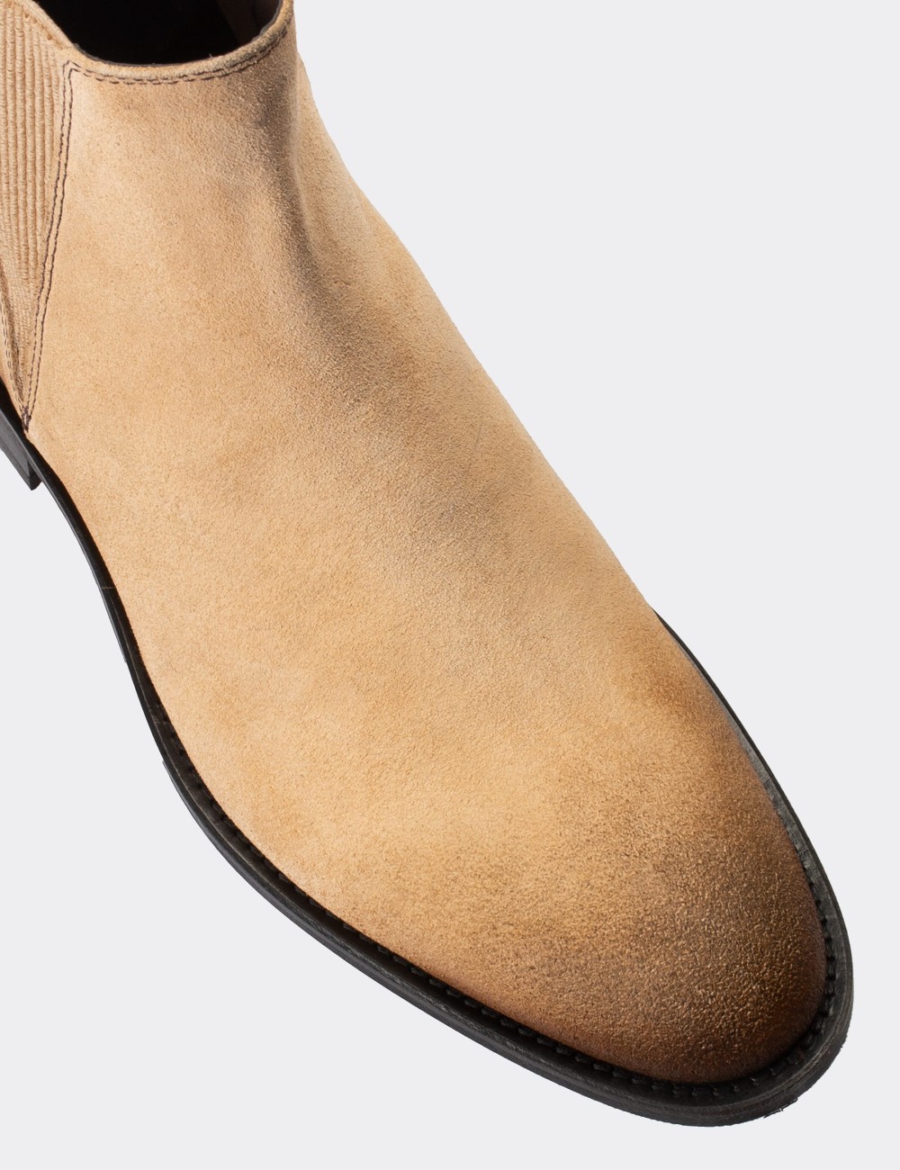 Tan Suede Leather Chelsea Boots - 01689MTBAM01