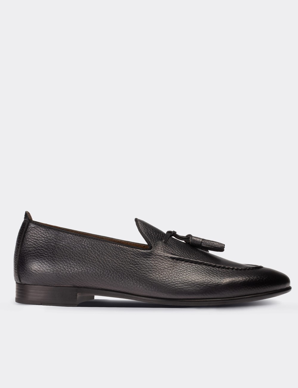 Gray Suede Leather Loafers - 01701MGRIC02