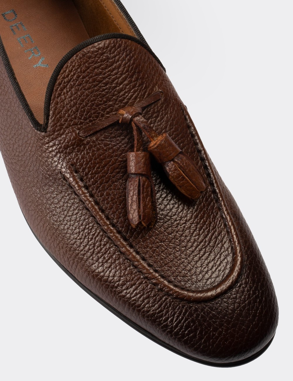 Tan  Leather Loafers - 01701MTBAC04