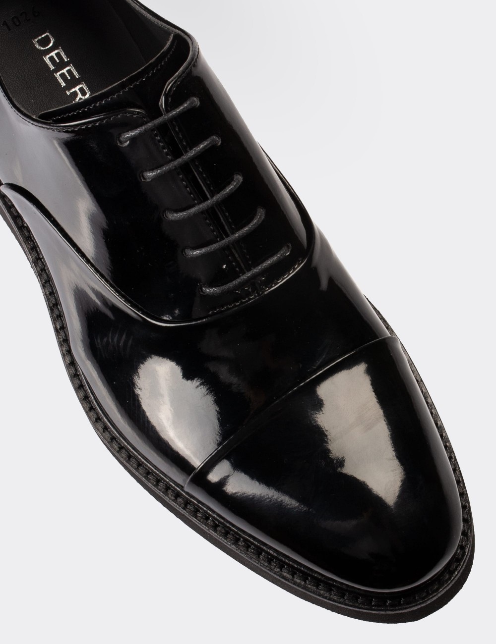 Black Patent Lace-up Shoes - 01026MSYHE13