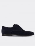 Navy Suede Leather Classic Shoes