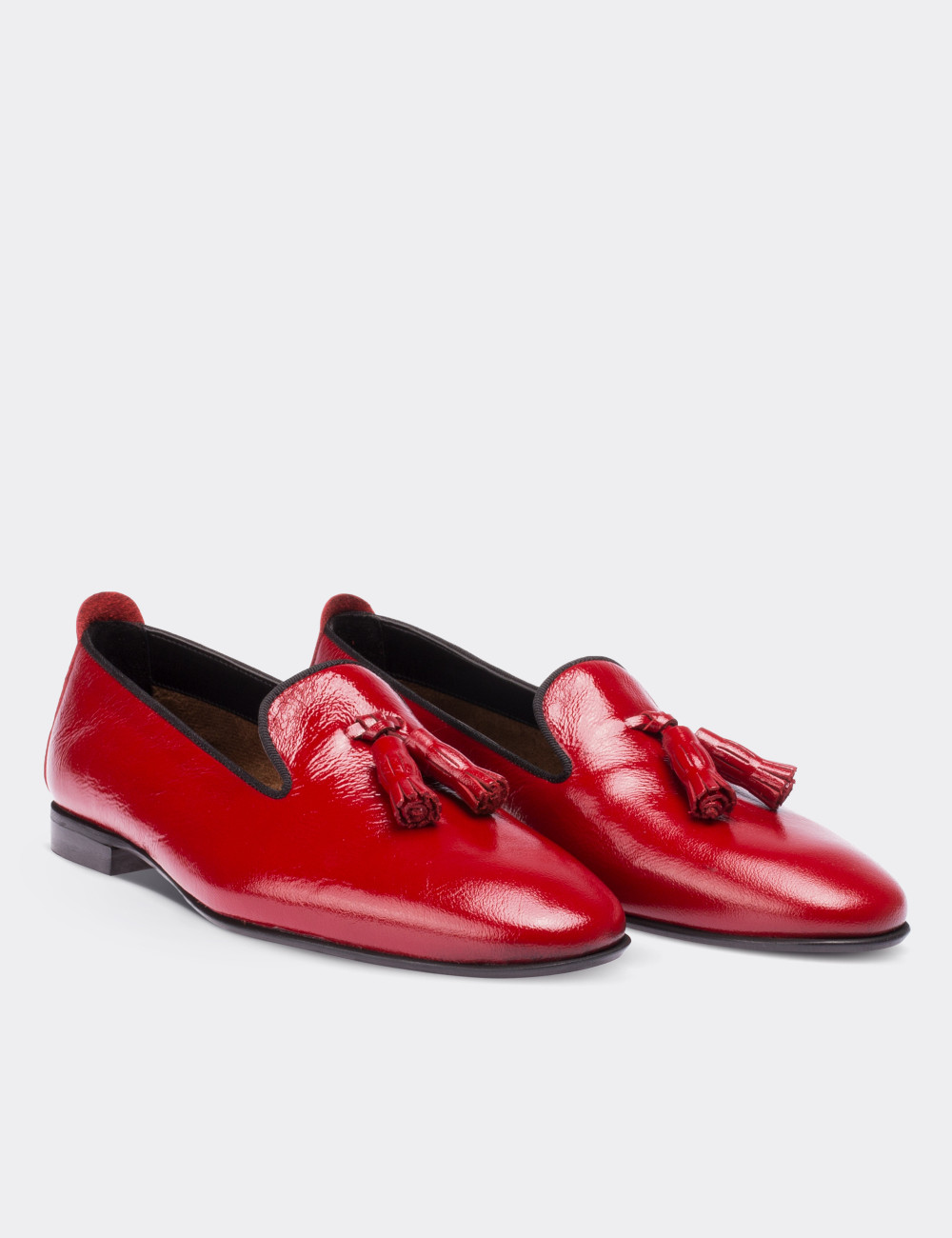 Red Patent Leather Loafers - 01613ZKRMM01