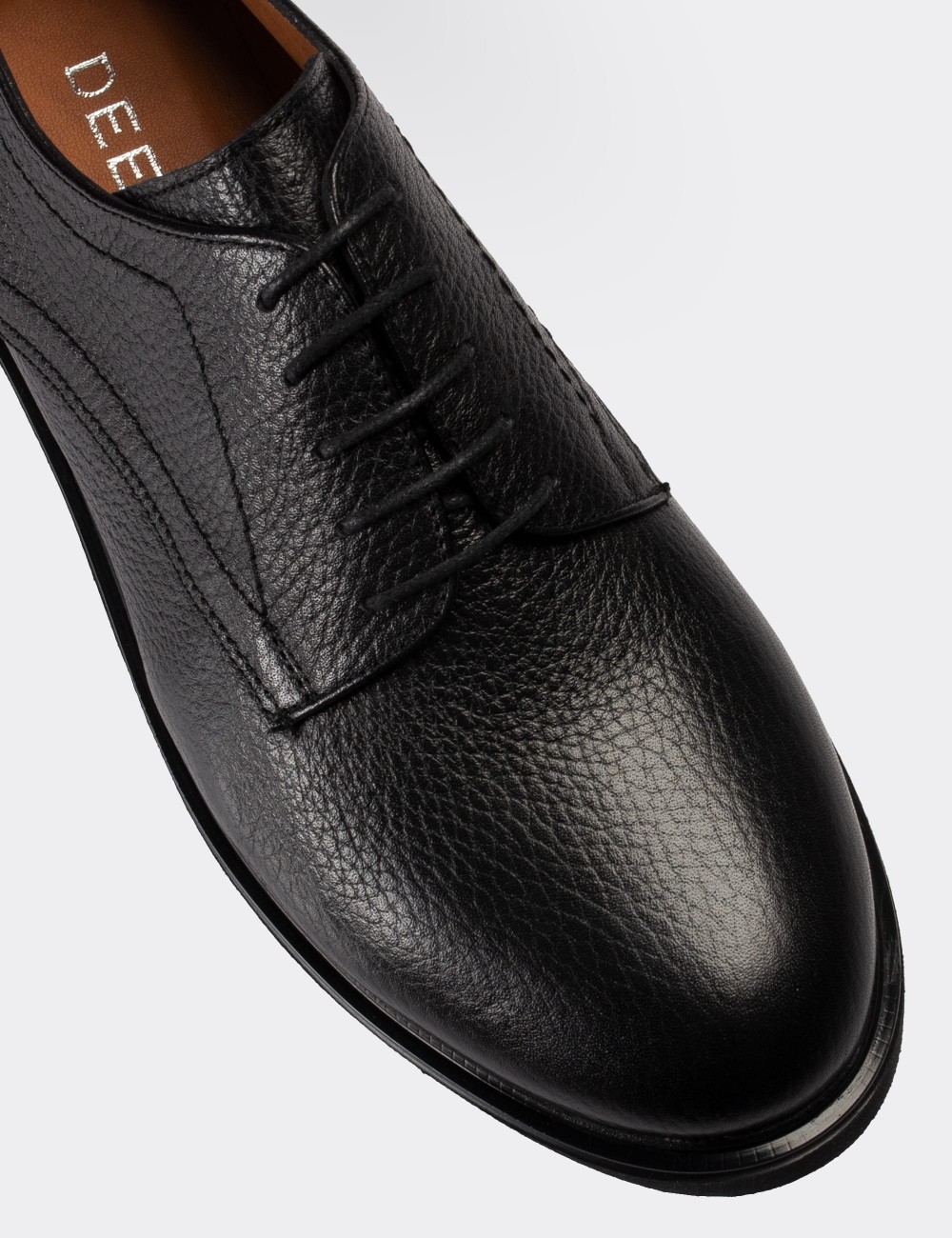 Black  Leather Lace-up Shoes - 01430ZSYHP01
