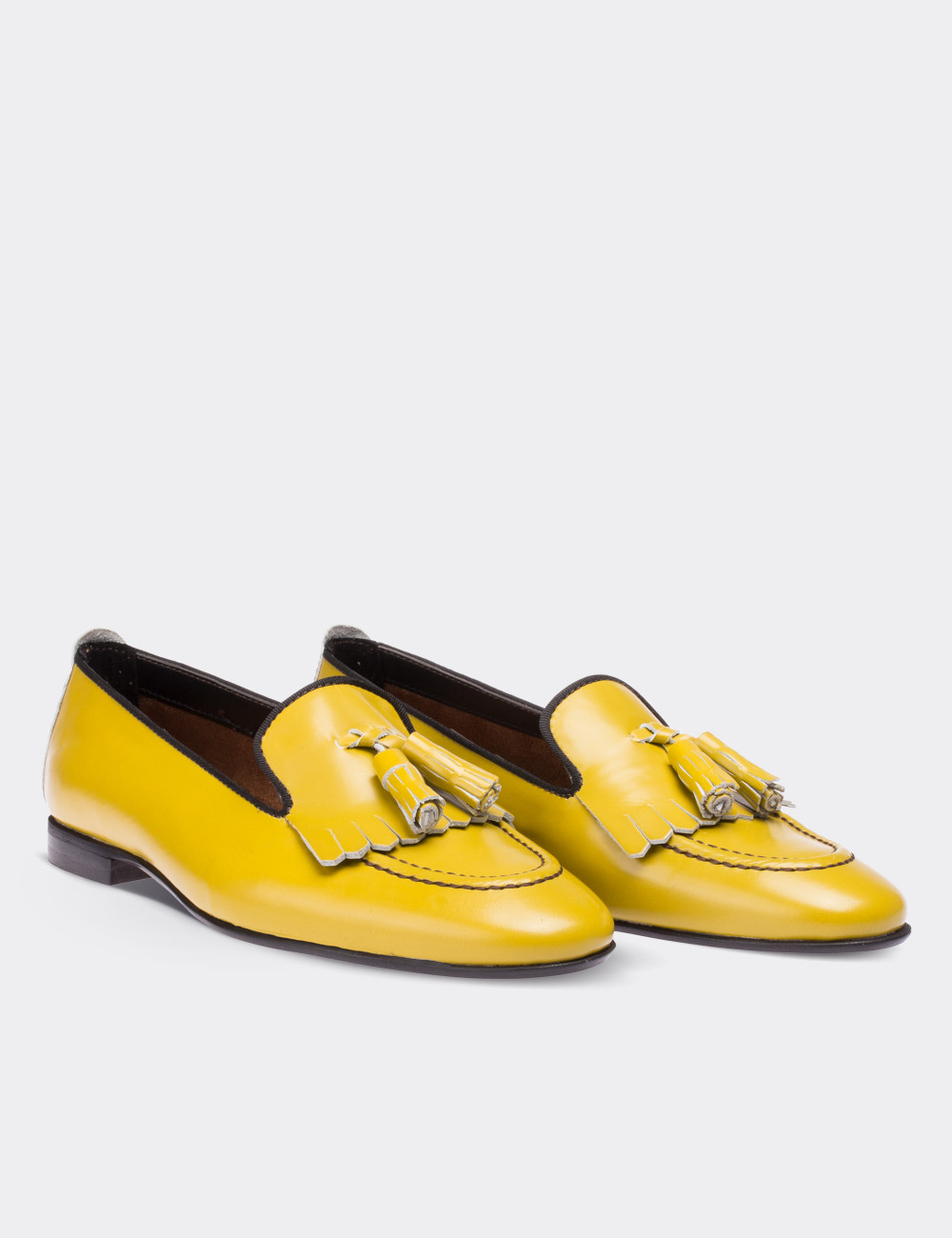 Yellow Patent Leather Loafers - 01618ZSRIM01