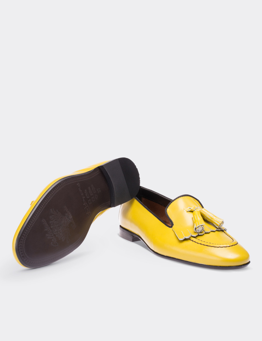 Yellow Patent Leather Loafers - 01618ZSRIM01