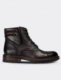 Anthracite  Leather Boots