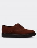 Tan Suede Leather Lace-up Shoes
