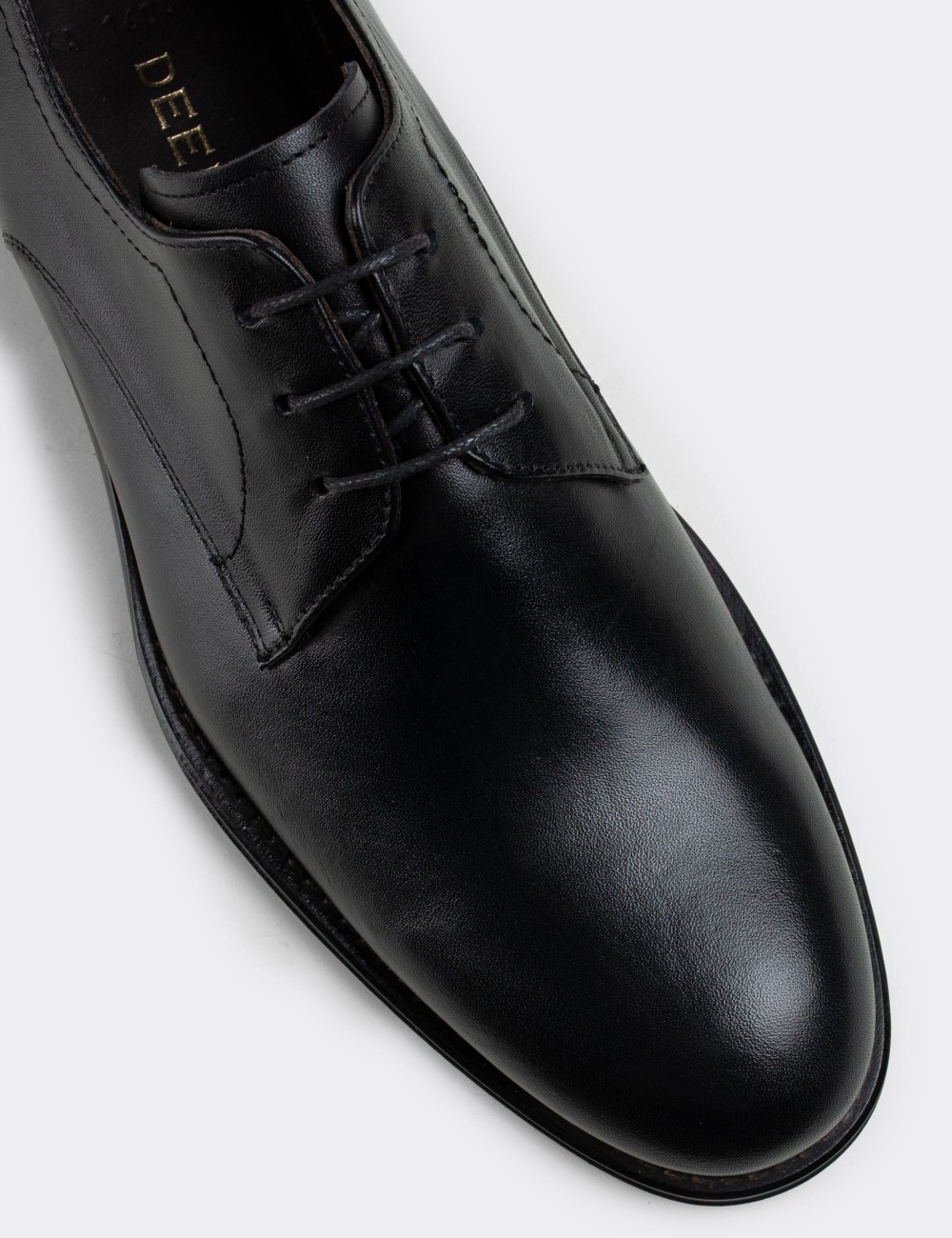 Black  Leather Classic Shoes - 01604MSYHK02