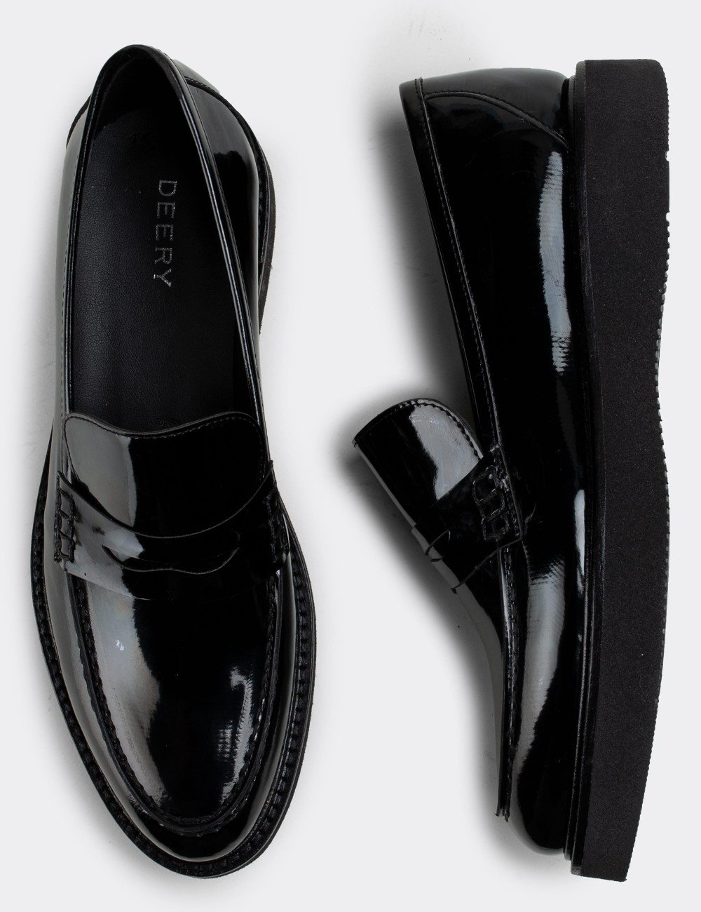 Black Patent Loafers - 01574ZSYHE03