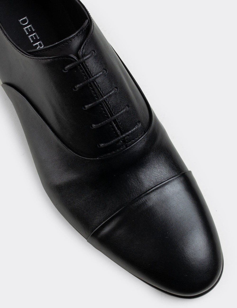 Black  Leather Classic Shoes - 01026MSYHK04