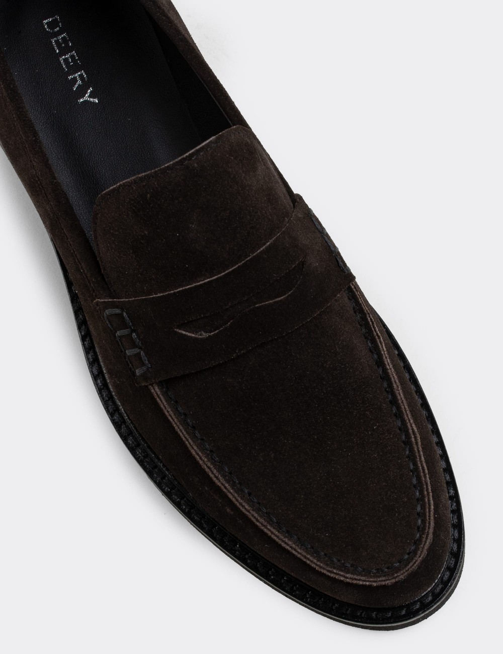 Brown Suede Leather Loafers Shoes - 01574ZKHVE01