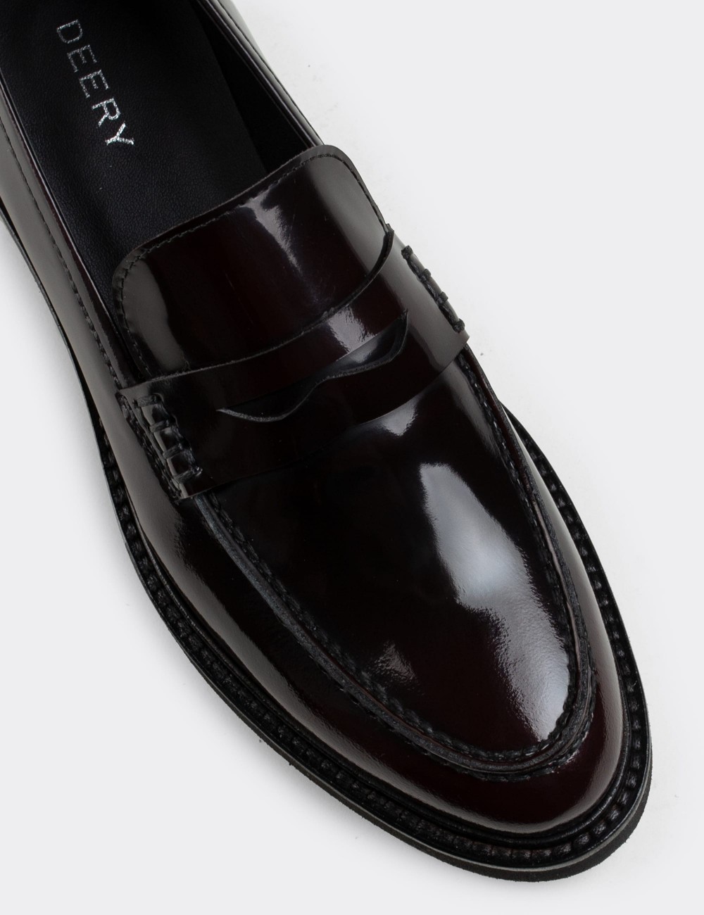Burgundy  Leather Loafers - 01574ZBRDE03