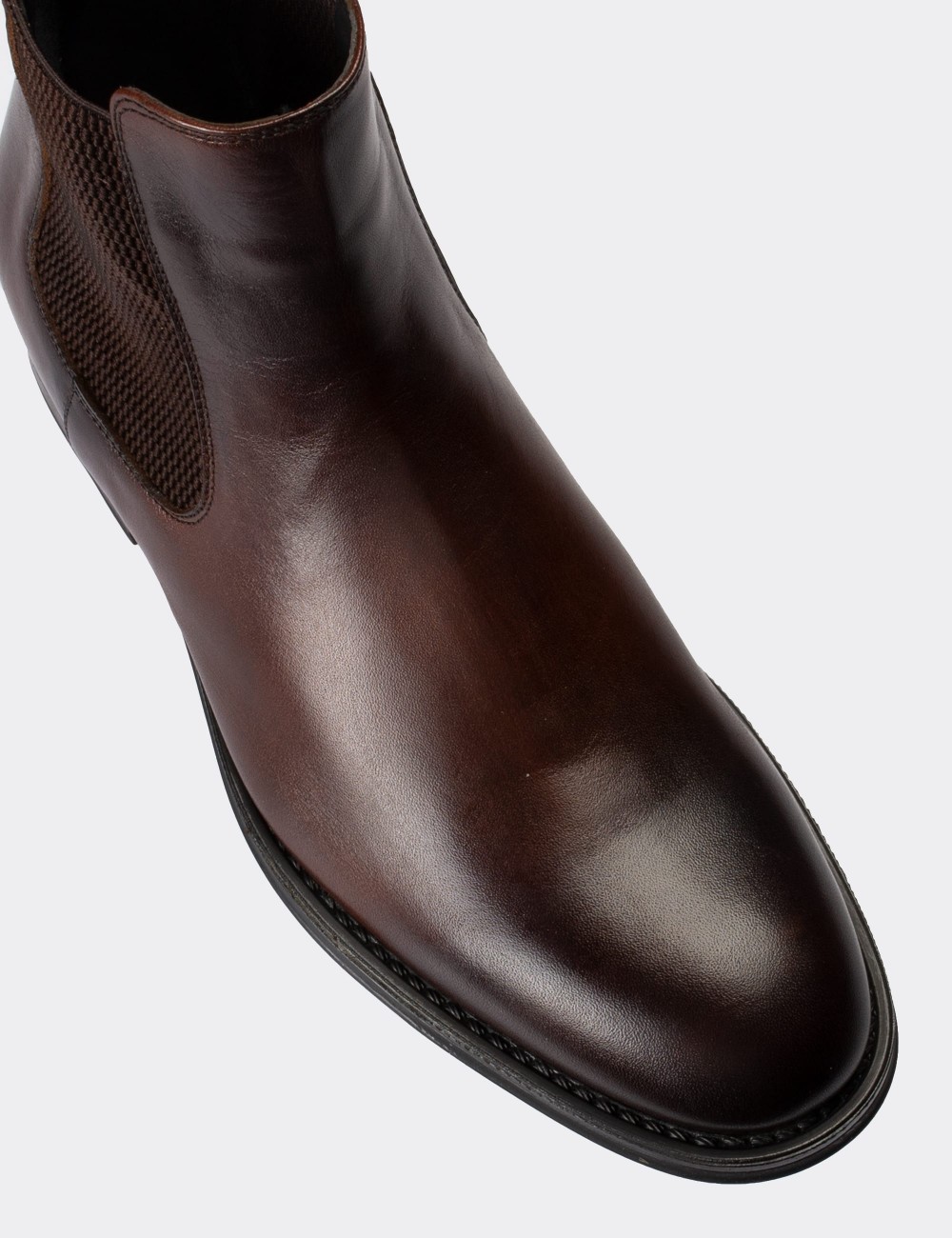 Brown  Leather Chelsea Boots - 01620MKHVC19