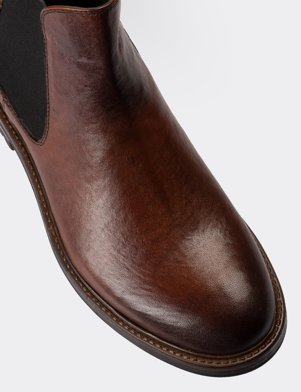 Tan  Leather Chelsea  Boots - 01620MTBAC15