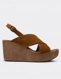 Tan Suede Leather Sandals