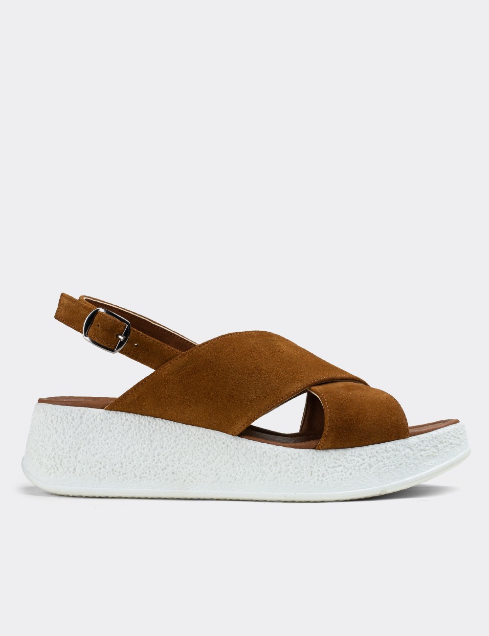 Tan  Leather  Sandals - E6175ZTBAP01