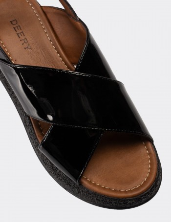 Black Patent Sandals - E6175ZSYHP02