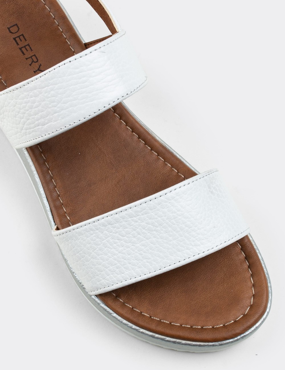 White  Leather Sandals - 02120ZBYZC01