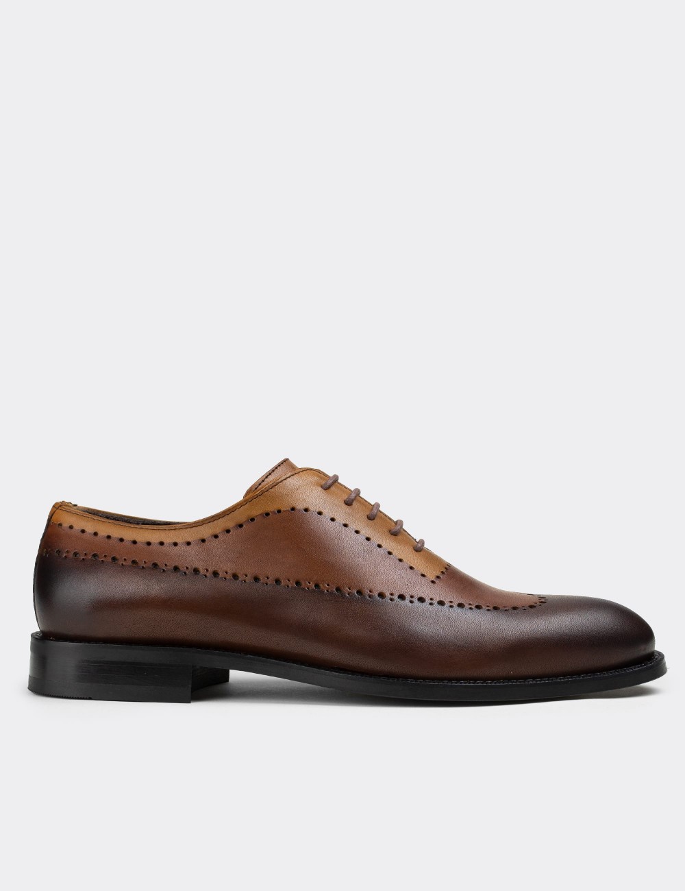 Brown  Leather Classic Shoes - 01615MKHVN01
