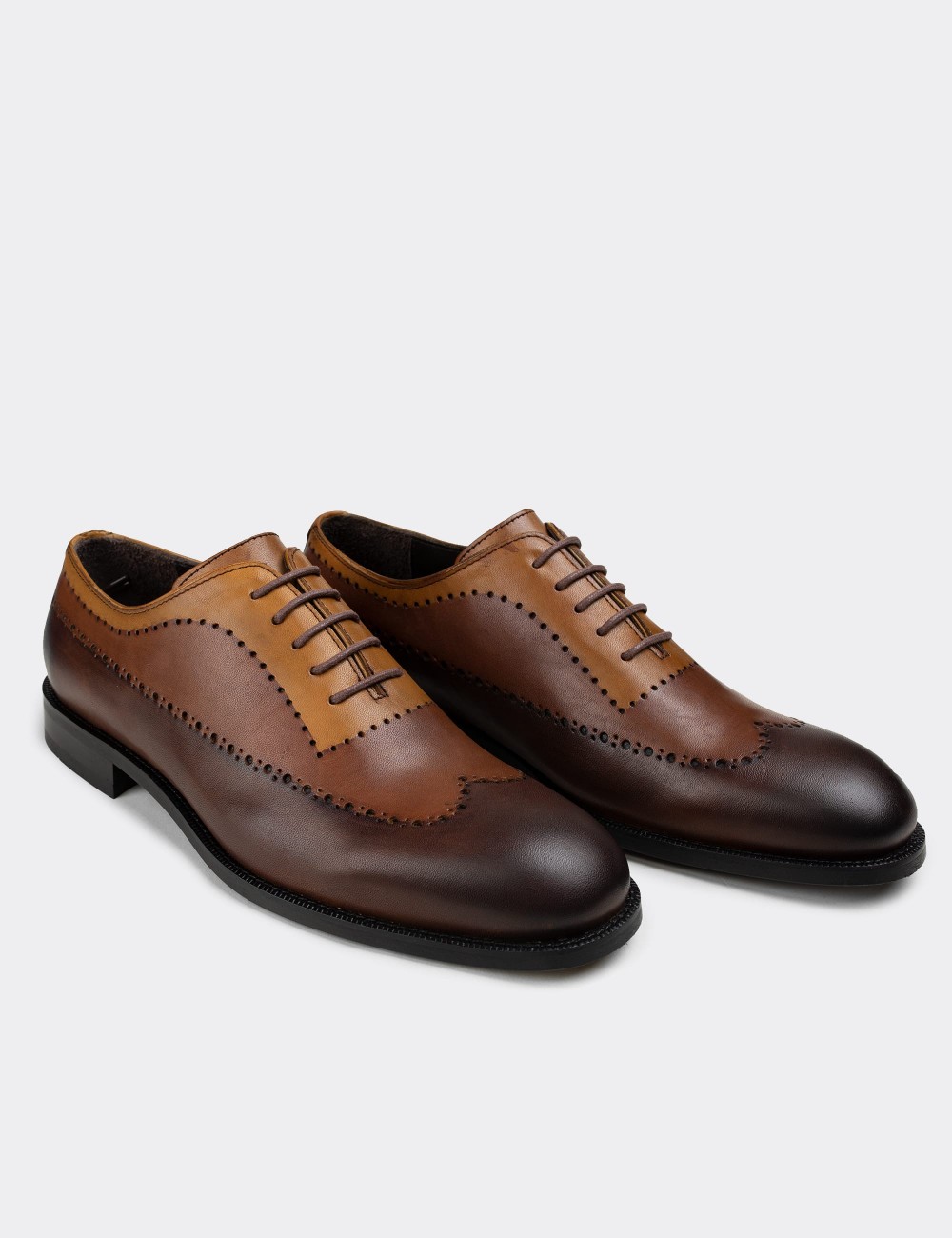 Brown  Leather Classic Shoes - 01615MKHVN01