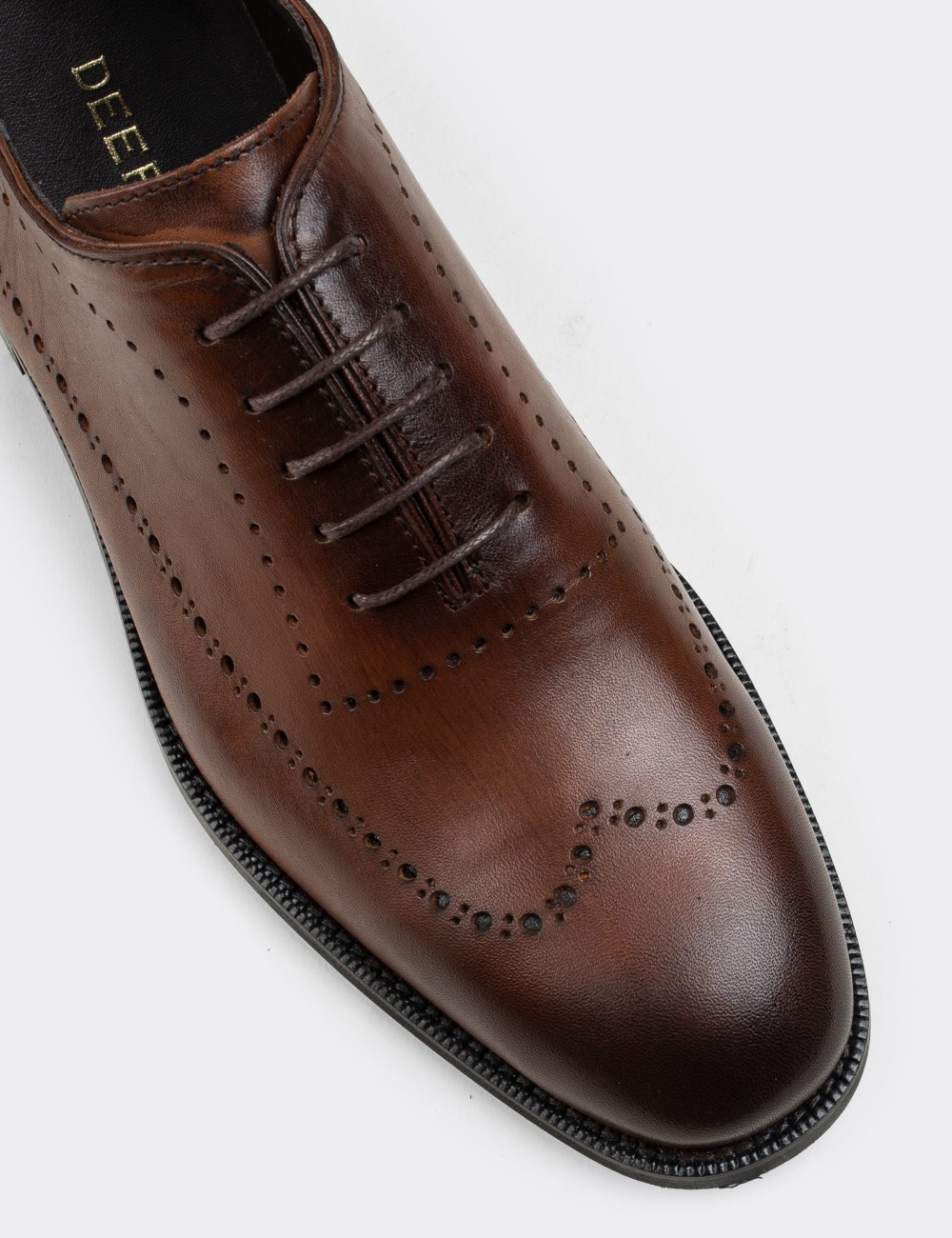 Tan  Leather Classic Shoes - 01615MTBAN01