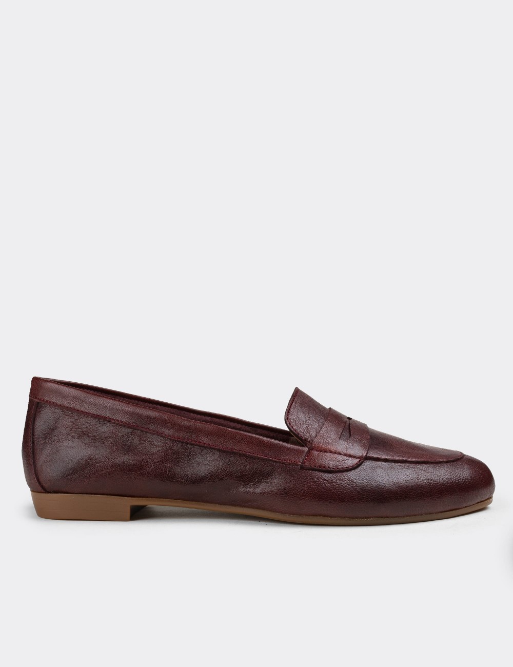 Brown  Leather Loafers - E3202ZKHVC01