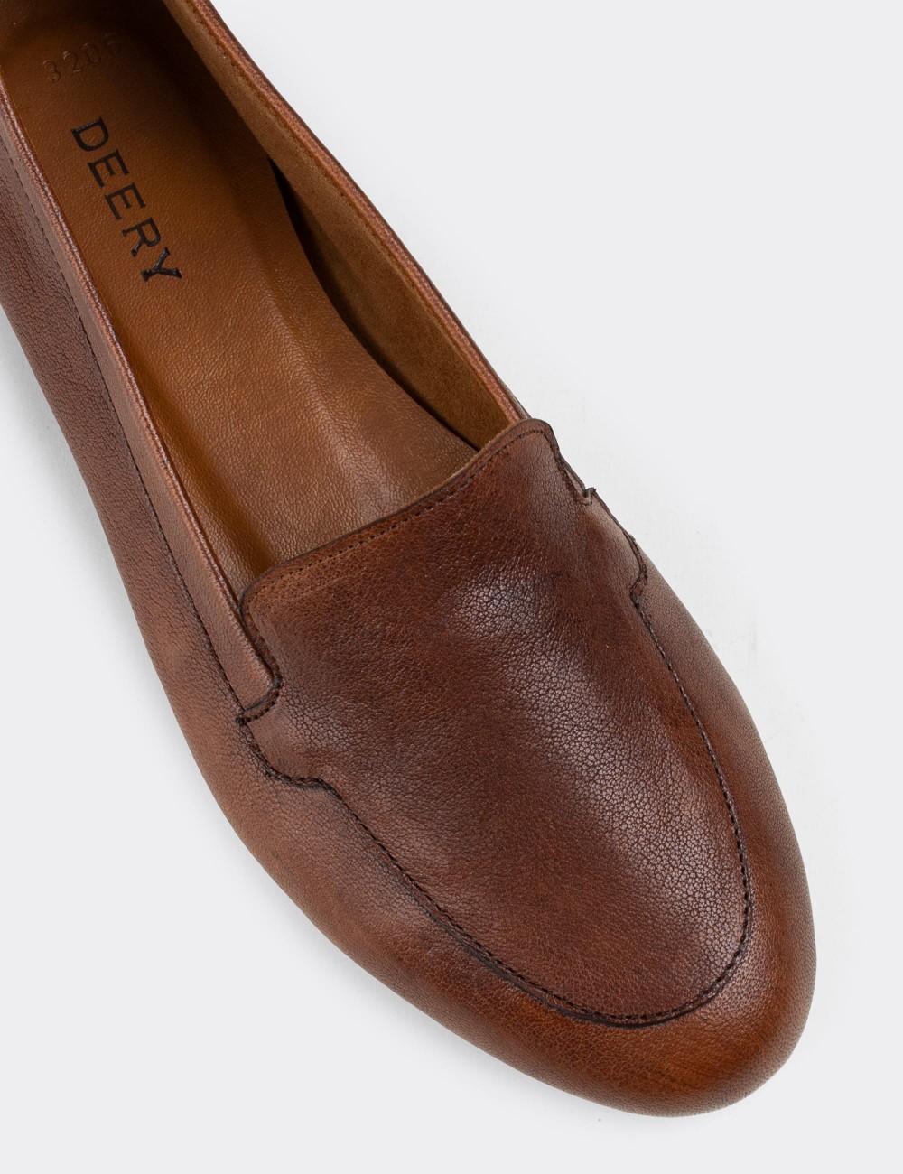 Brown  Leather Loafers - E3206ZKHVC01