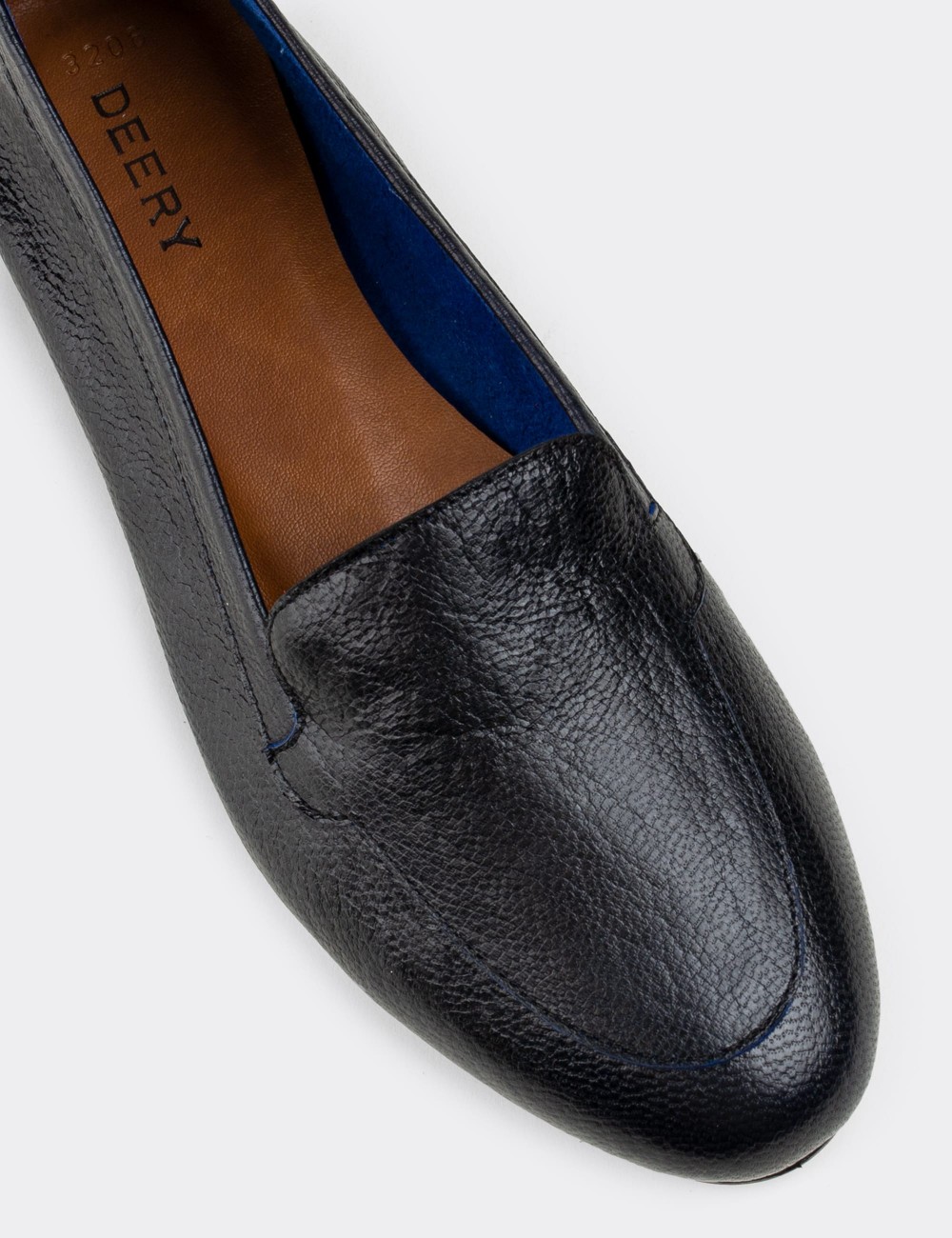 Navy  Leather Loafers - E3206ZLCVC01