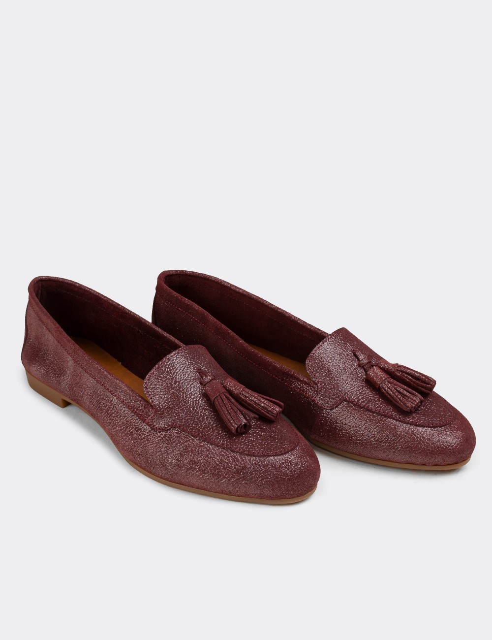 Damson Suede Leather Loafers - E3209ZMRDC02