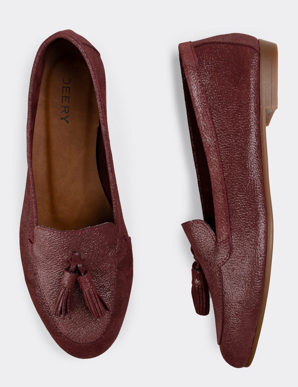 Damson Suede Leather Loafers - E3209ZMRDC02