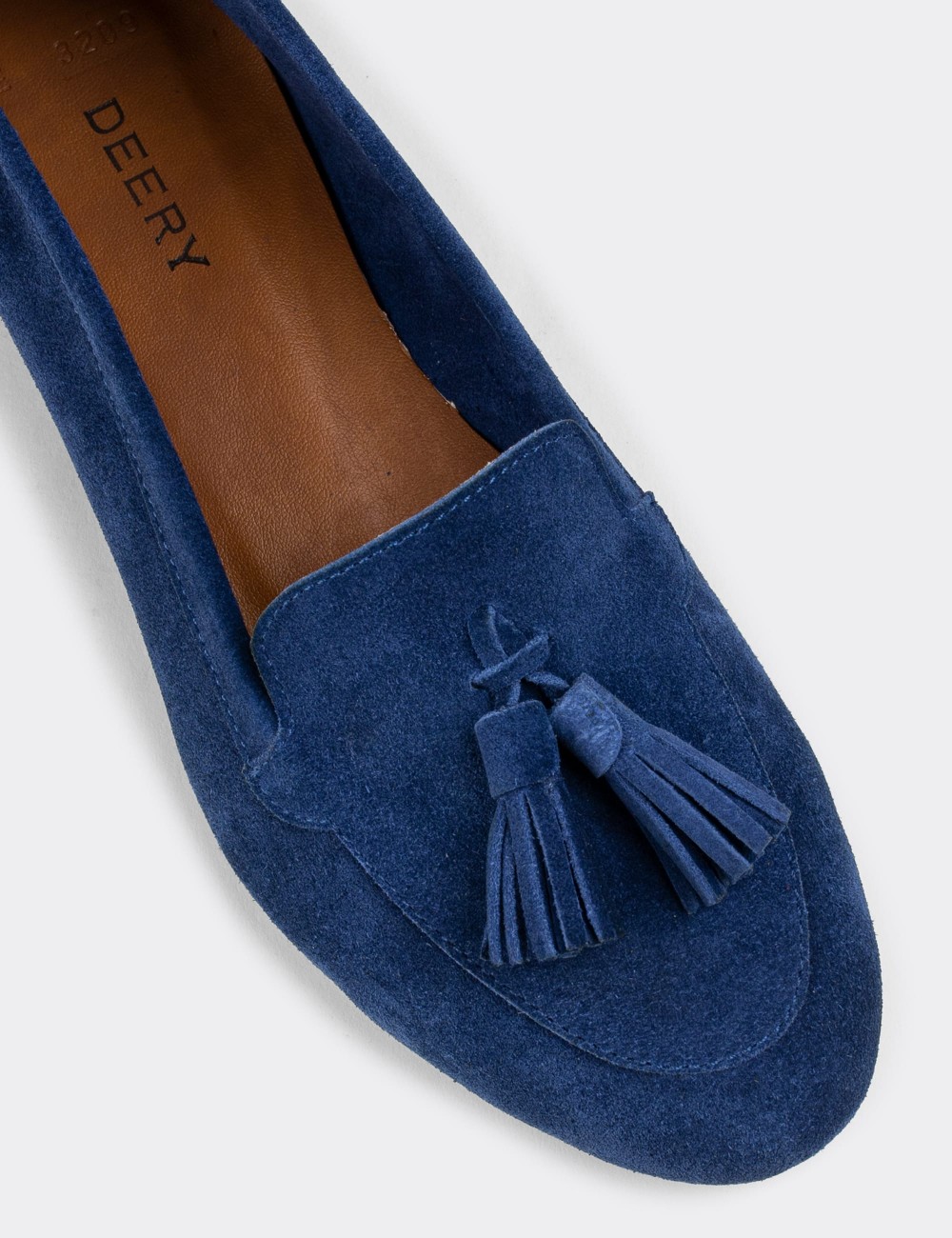 Blue Suede Leather Loafers - E3209ZMVIC04