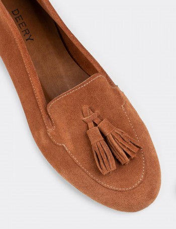 Tan Suede Leather Loafers - E3209ZTBAC01