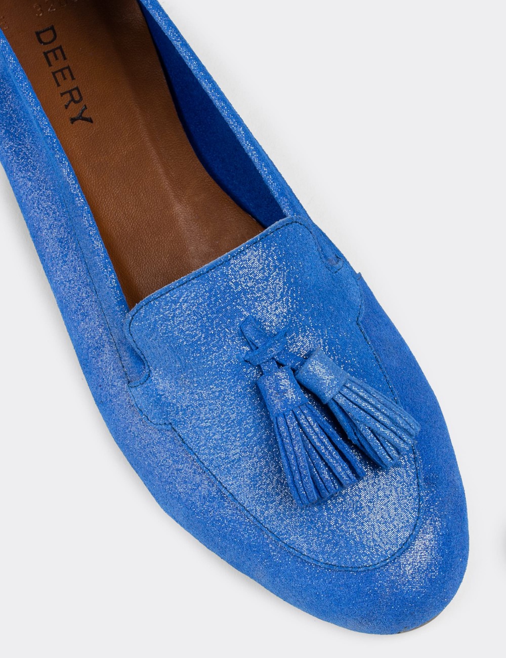 Blue Suede Leather Loafers - E3209ZMVIC03