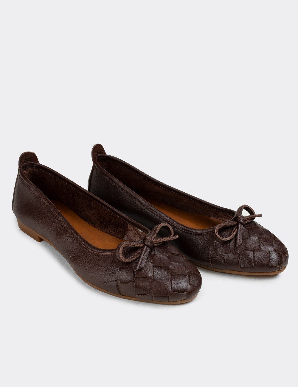 Brown  Leather Loafers - E3205ZKHVC01