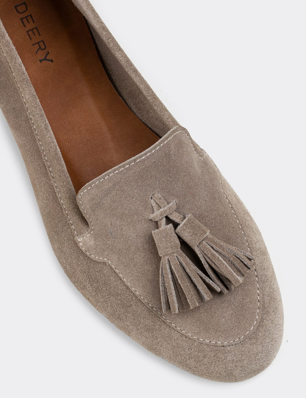 Gray Suede Leather Loafers - E3209ZGRIC02