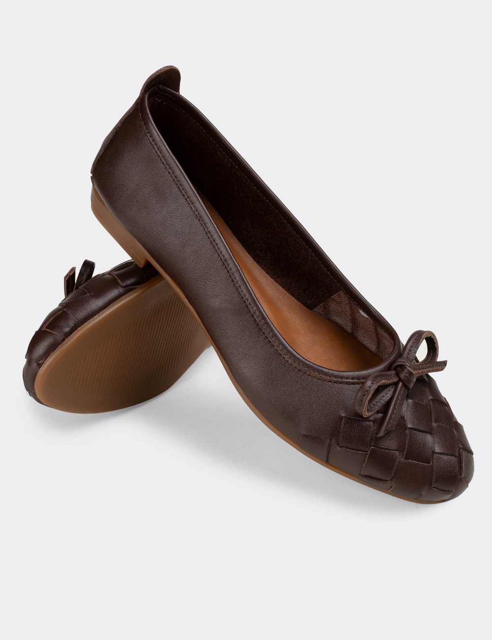 Brown  Leather Loafers - E3205ZKHVC01