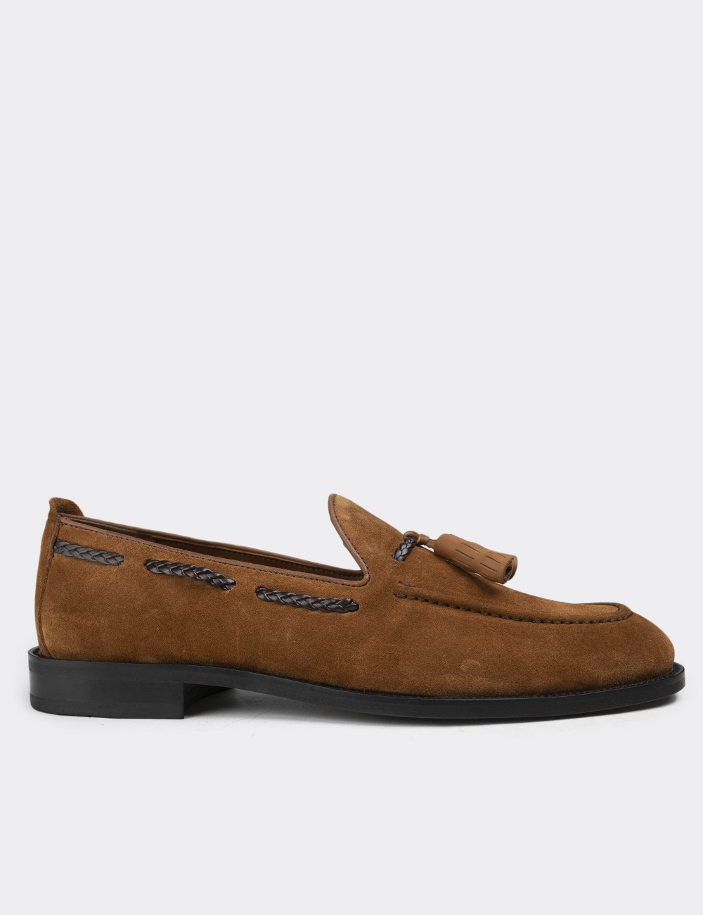 Brown Suede Leather Loafers - 01642MTRNM01