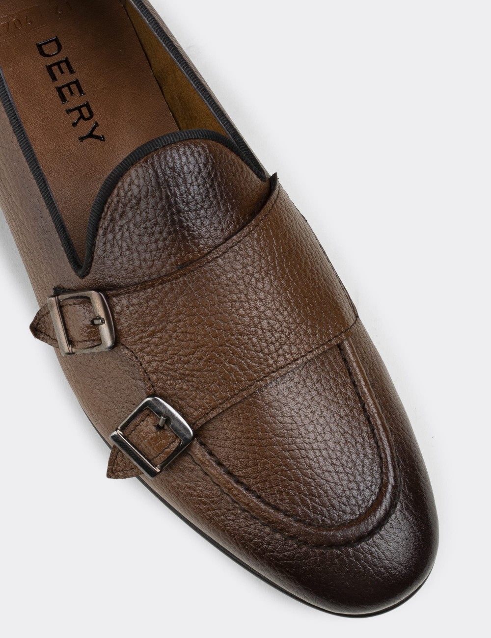 Tan  Leather Loafers - 01704MTBAC05