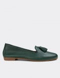Green  Leather Loafers