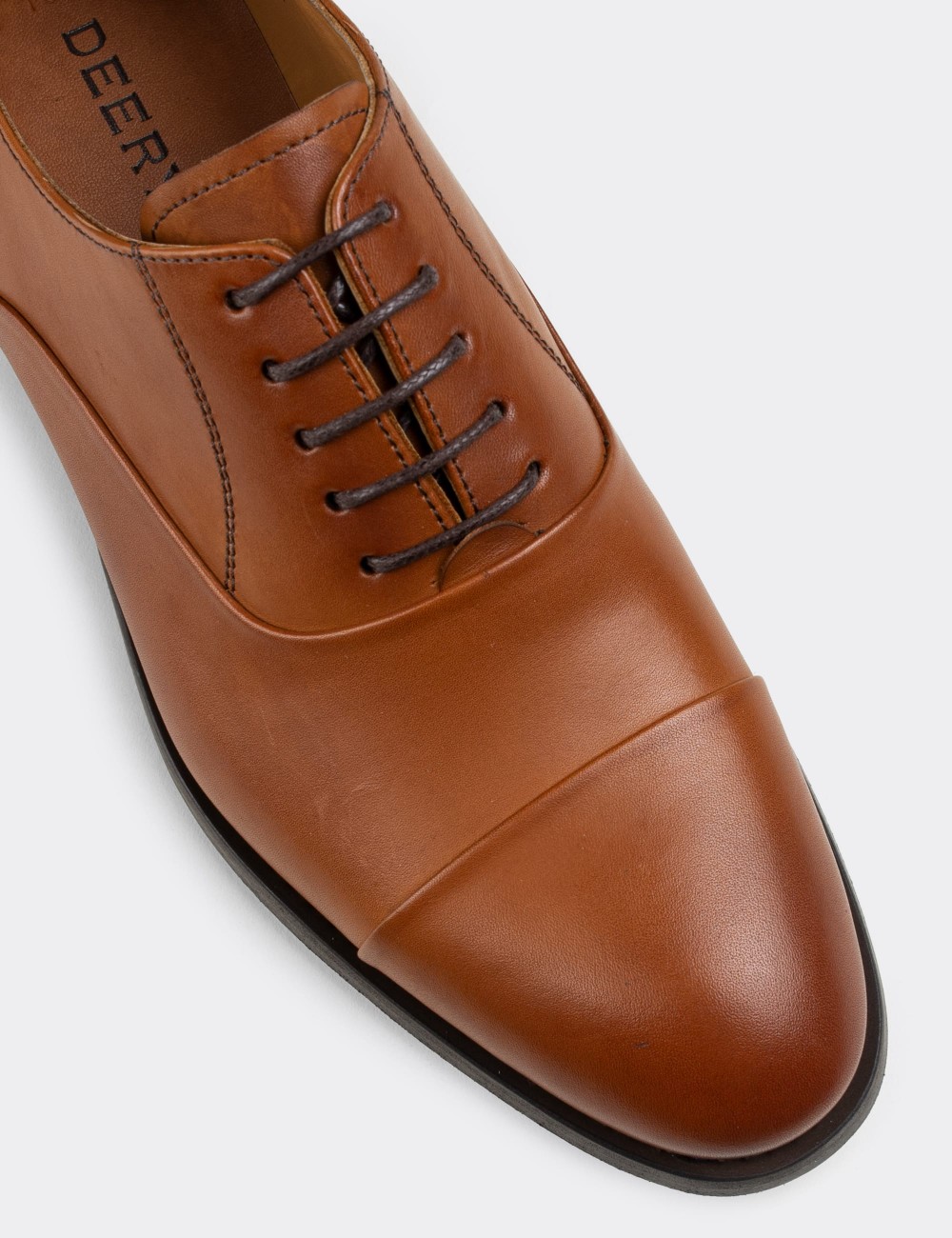 Tan  Leather Classic Shoes - 64410MTBAK02