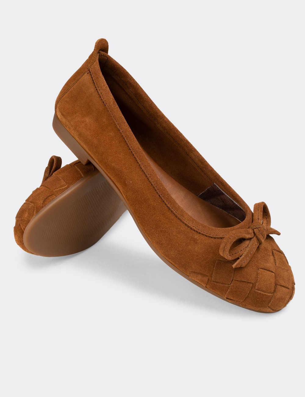 Tan Suede Leather Loafers - E3205ZTBAC03