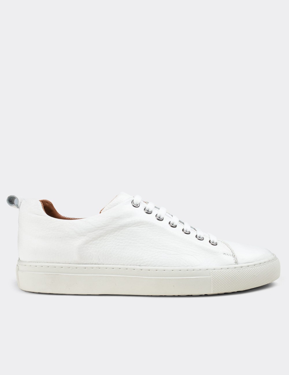 White  Leather Sneakers - 01669MBYZC02
