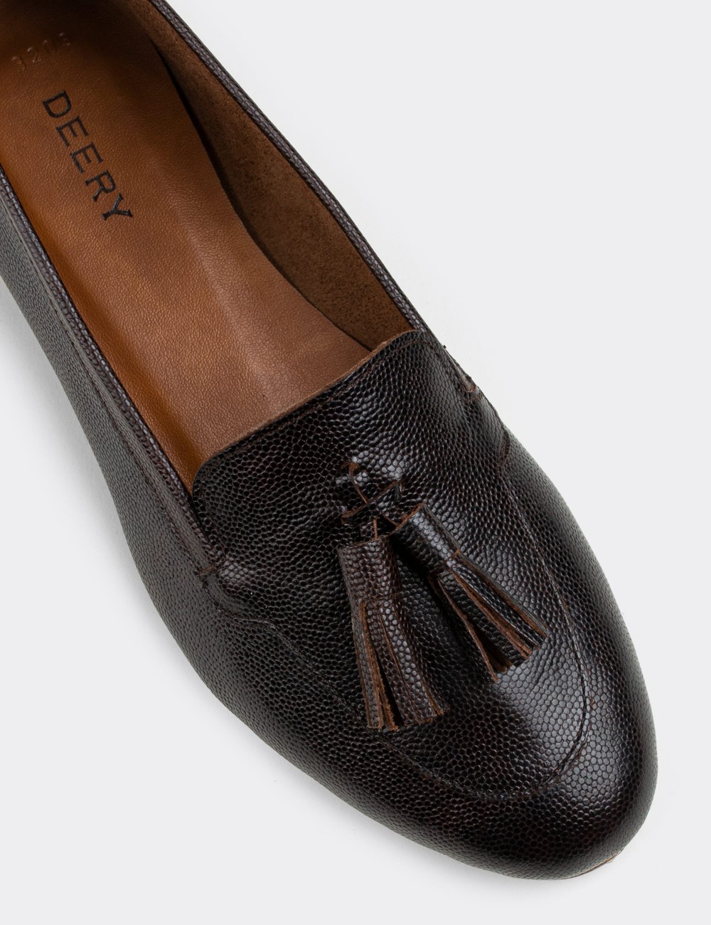 Brown  Leather Loafers - E3209ZKHVC01