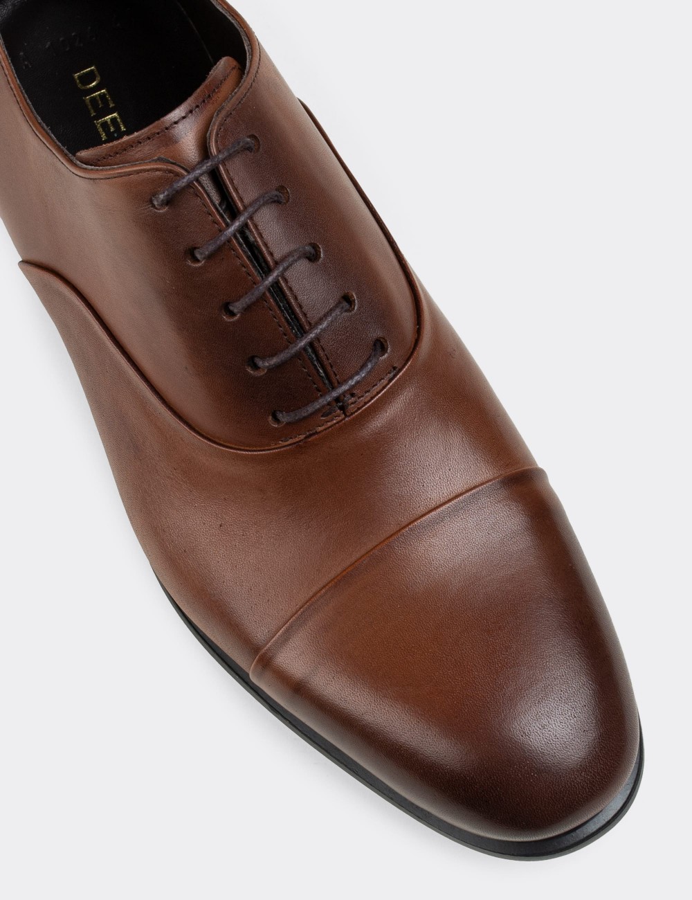 Tan  Leather Classic Shoes - 01026MTBAC05
