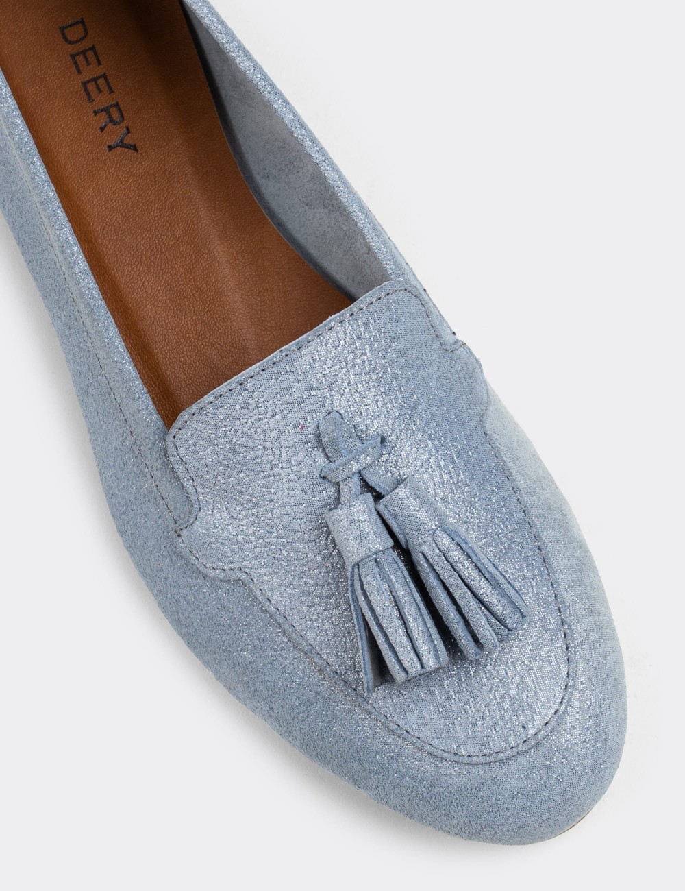 Blue Suede Leather Loafers - E3209ZMVIC05