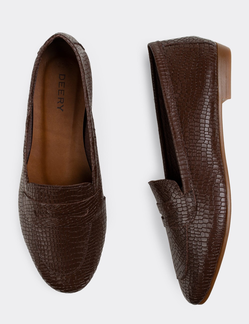 Tan  Leather Loafers - E3202ZTBAC02