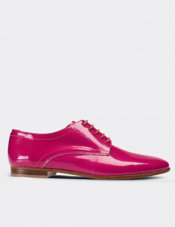 Pink  Leather Lace-up Shoes - 01430ZPMBC04